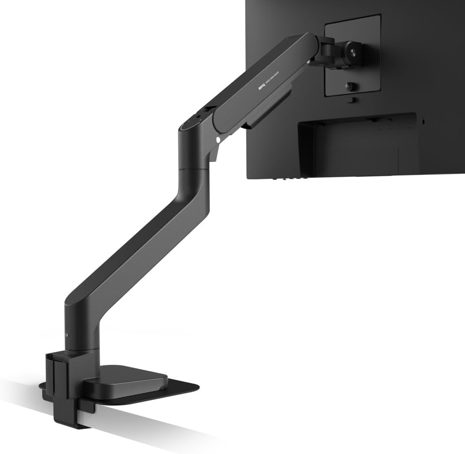 Miniatura 1 de BenQ BSH01 Ergo Monitor Arm - Soporte de monitor de resorte de gas para pantallas de hasta 45 '' y 44 libras, resistente, instalación rápida, sin