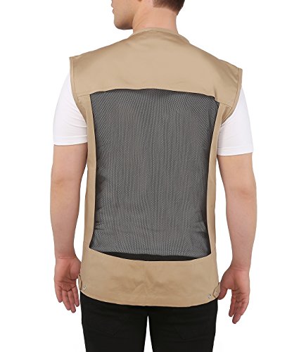 Image of ASHDAN Photographer Durable Vest. Sleeveless Regular Size Outdoor Expedition Jacket. Netted Ventilation