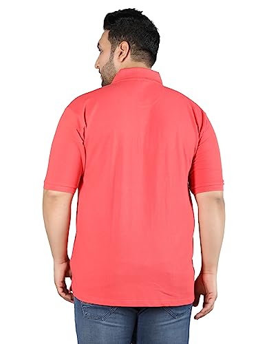 Image of CHKOKKO Men's Pluse Size Polo Cotton Regular Fit Half Sleeves T-Shirt