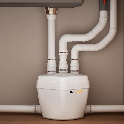 Under-Sink Utility Pump | Heavy-Duty 1750 GPH Flow Rate, 6m/18ft Lift | 500W, 230V Motor with Copper Windings | for Basements Shower, Laundry and Sump Wastewater Drainage
