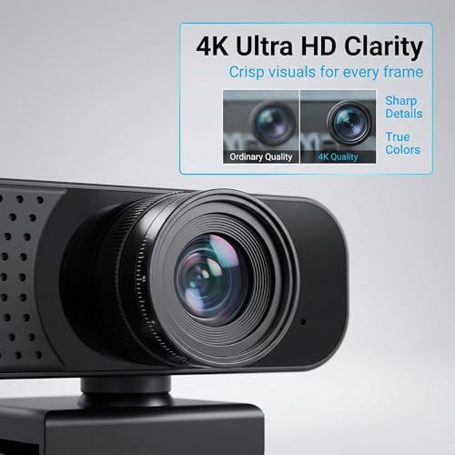 Image of Gohero 4K Webcam with Dual PDAF Autofocus & Auto Light Correction