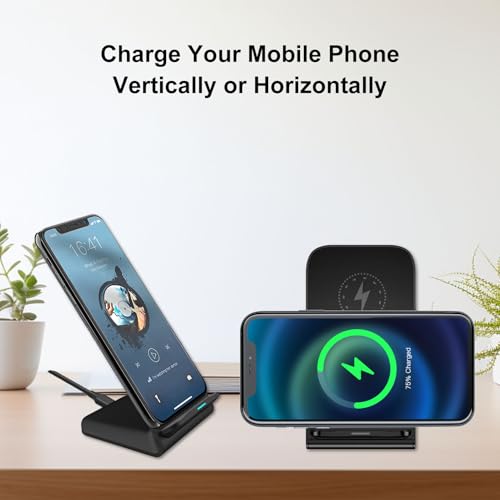 Google Pixel 10 Wireless Charger Stand 15W Fast Charging for Google Pixel 9 Pro 8 a 7 6 XL Samsung Galaxy S25 Ultra S24 S23 S22 S21, Wireless Phone Charger for iPhone 11 12 13 14 15 16 17 Air Pro Max - Image 2
