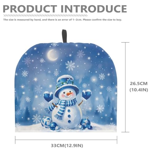 Image of Winter Snowman Teapots Dust Cover Insulated Tea Cozy for Teapot Tea Kettle Cover Breakfast Insulation Lid Warmer Kitchen Coffee Table Christmas Decorative Accessories