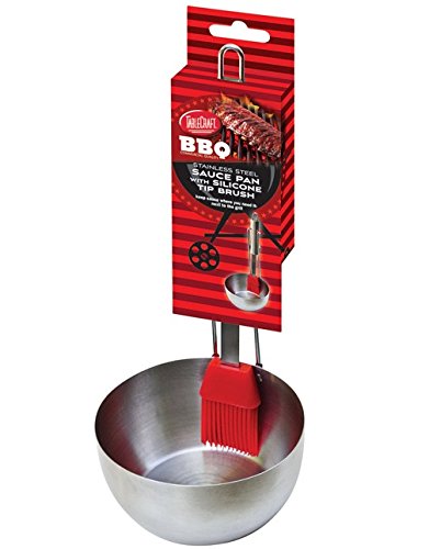 TableCraft Productos Cepillo BBQPBR BBQ con Sartén de Acero Inoxidable