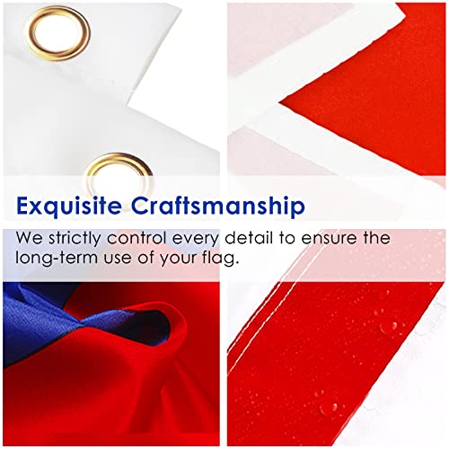 AhfuLife Union Jack Flags 5ft x 3ft, 2pcs Great Britain British UK Flags - Double Side with Brass Eyelets United Kingdom Flag for World Cup Street Indoor Outdoor Party Decorations
