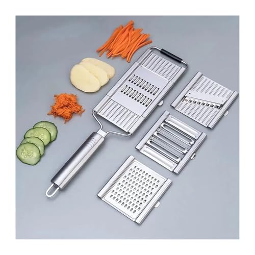 Cortadora manual 4 en 1 de acero inoxidable para vegetales miniatura 2