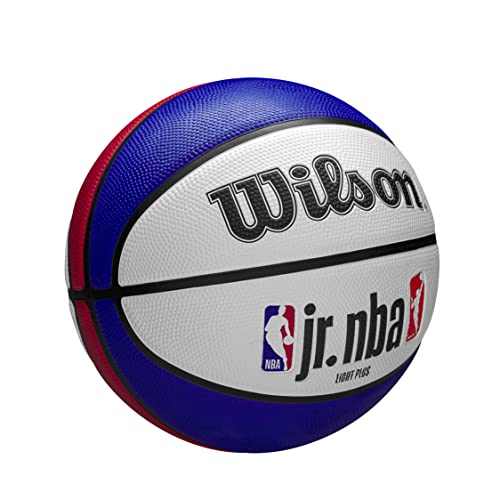 Wilson Basketball, Jr. NBA DRV Plus, Outdoor and indoor, Blue/Red/White, Size 5 - Image 2