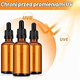 Pavlleen 6 szt. pipet 100 ml, brązowe szklane butelki z zakraplaczem, w tym 6 akcesoriów pomocniczych, brązowe szklane butelki, butelki z olejkiem eterycznym do wielokrotnego napełniania