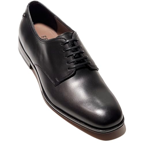 PERSHORE Leather Plain Toe Oxford Welted Black Dress Gancini (Salvatore