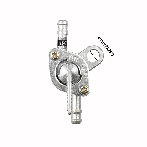 Image of 1PZ In-Line Gas Fuel Shut Off Petcock fits 6mm 1 /4 inch or 3 /16 inch ID Hose Fuel Line for 50cc 70cc 90cc 100cc 110cc 125cc Scooter Quad Go Kart Moped Baja BA150 ATV X15 X18 X22 Mini Pocket Bike (Pack of 2)