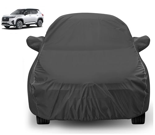 Image of Auto Hub Car Cover Compatible with Elevate with Mirror Pocket, Dustproof, Heat Resistant, Triple Stitched, Elevate Car Cover, 2X2 Grey