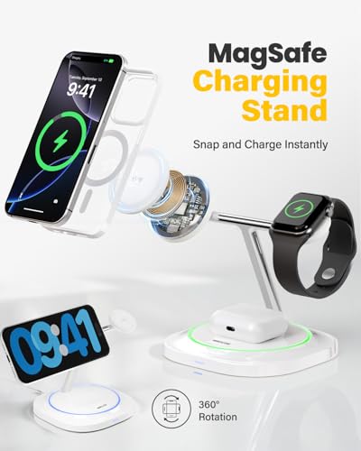 3 in 1 Magnetic Wireless Charger for Apple - Fast Charging Station Compatible - image 3