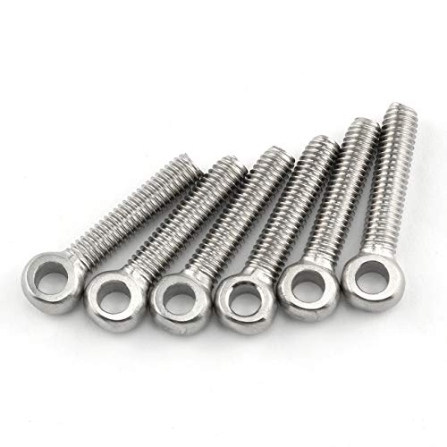 Image of E-outstanding Lifting Ring Eye Bolt 6PCS M8x40mm 304 Stainless Steel Eye Bolt Screw Axle Pin Split Pin Shaft Pin Dowel Bolt Ring Screw Loop Hole Bolt