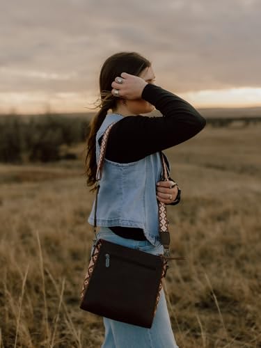 Wrangler Aztec Crossbody Purse Medium Shoulder Bags for Women Western Handbag with Guitar Strap3