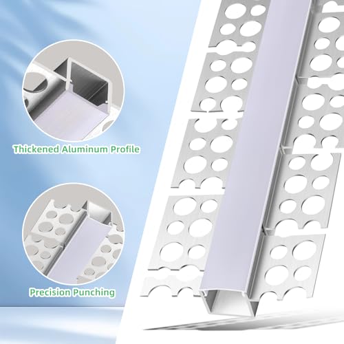 JWTCLUST 10 Pack 3.3ft/1m Led Strip Channel Diffuser Aluminum Track Profile by JWTCLUST - Used condition - Image 4