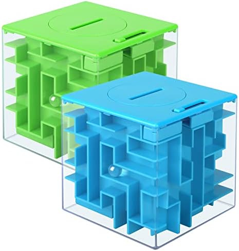 2 Pack Money Maze Puzzle Box, Perfect Money Holder Puzzle and Brain Teasers for Kids and Adults