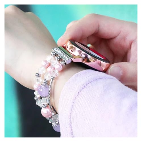 Correa de perlas de 20mm para Galaxy Active 2 de 44mm y 40mm para mujer 4