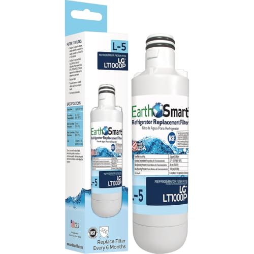 Smart Earth Products EarthSmart 102644 L-5 Refrigerator Filter, Fits LG LT1000P - Quantity 4