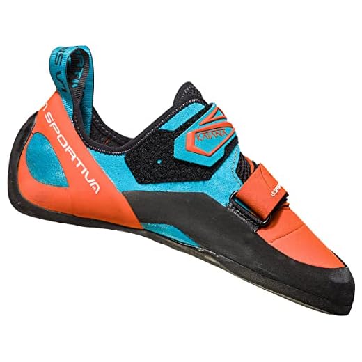 LA SPORTIVA Män Katana Tangerin/Tropic Blue klätterskor, flerfärgad - Tangerine Tropic Blue - 40 EU