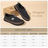 VeraCosy Men's Quilted Slippers with Elastic Gore and Anti Skid Outsole for Outdoor Black,8-9 UK - Image 6