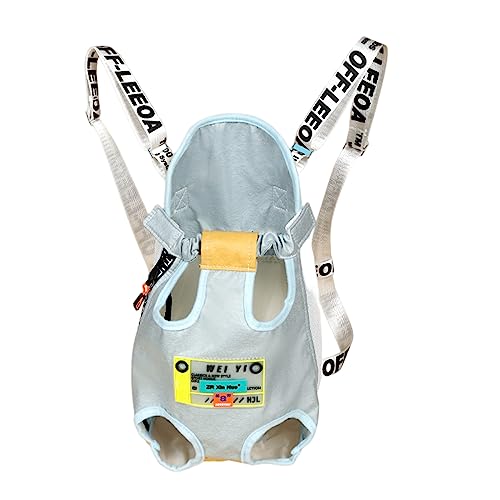 VanderHOME 猫用 だっこひも ペット用 キャリーバッグ 2WAYバッグ 犬抱っこ紐 ペットおんぶひも 小型犬 猫 飛び出し防止 快適 軽量 フロントトート キャリア スリング 通気 両手解放 柔らかい ストラップ付 お出かけ用 散歩 グレー/M