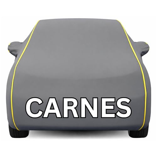 Image of Kayme Premium Grey Carens Car Cover Waterproof for (All Models & Variants - Petrol, Diesel, CNG & EV) |Speacially Custom Fit with Mirror Pockets |All-Weather Protection - Outdoor Car Body Cover