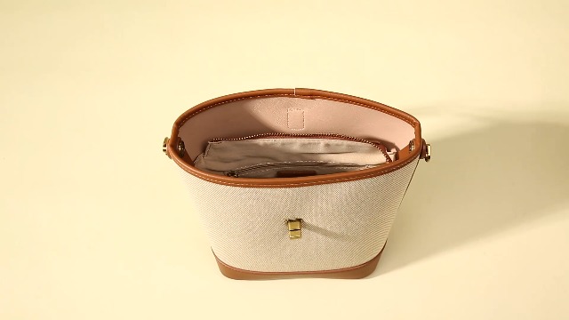 FOXLOVER Coated Canvas Bucket Crossbody Bags for Women Top-Handle