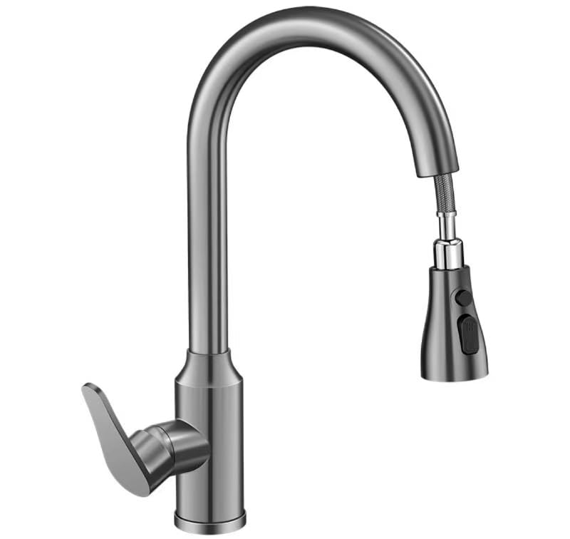 Robinet de cuisine avec douchette extensible de 80 cm pour éliminer les angles morts de l'évier