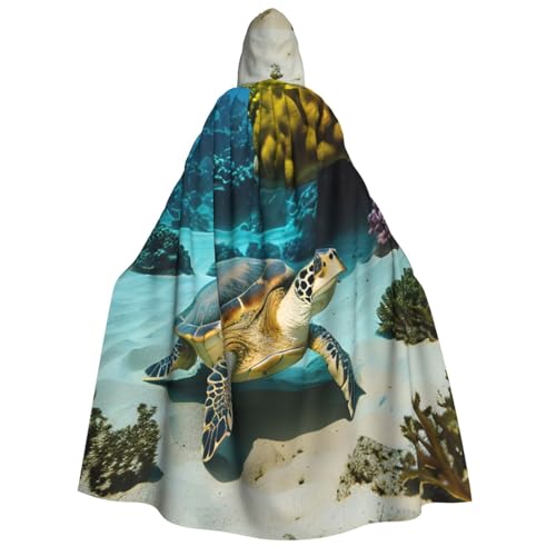 Cape à capuche tortue de mer adulte pour incarner votre animal totem
