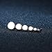 White Gold Plated Sterling Silver Dot Stud Earrings 3mm-10mm Options, Flat Round Disc Studs Hypoallergenic Jewelry (3mm)