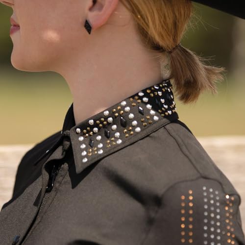 Schneiders Ladies Sarah Crystal Western Show Shirt | Sparkling Rhinestone Details | 4-Way Stretch for Comfort3