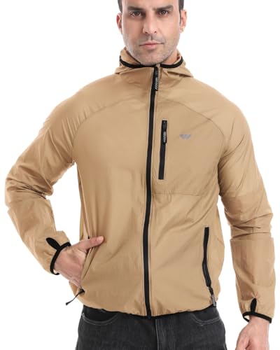 Veste coupe-vent légère pliable Wulibike pour courir à l'abri des rafales