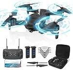 T26 Drone avec caméra pour adultes - RC Drones pour enfants avec 1080P HD Vidéo en direct, FPV Drone avec 24mins Capteur de vol/d'altitude/mode sans tête/gravité pour les débutants