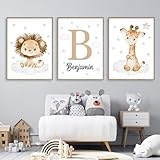 Cadeaux parfaits : Jolies qui s'intègrent parfaitement dans la chambre de votre enfant/de votre bébé. Nos impressions tableau bebe animaux de qualité sont une excellente idée de cadeau, par exemple pour une naissance, un anniversaire d'enfant, un baptême ou une baby shower.