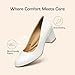 DREAM PAIRS Women's Pumps Low Chunky Block Heel Dress Shoes Closed Round Toe Comfortable Heels,Size 9,White-Pu,SDPU2462W