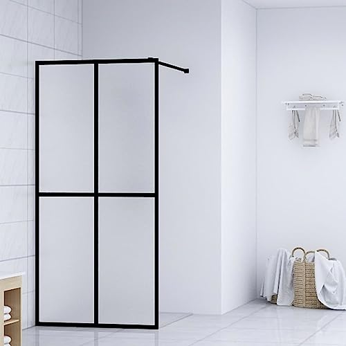 Mampara de Ducha Industrial Walk-in vidaXL – Separador de Vidrio de Seguridad Esmerilado Ajustable con Marco de Aluminio Resistente y Barra de Soporte de Acero Inoxidable - Se Ajusta a Cualquier Tamaño y Diseño de Baño miniatura 2