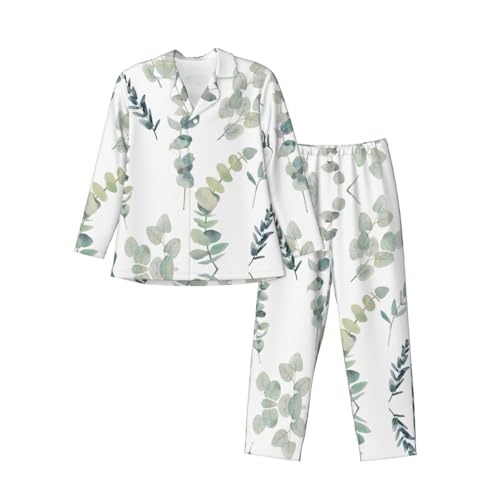 Pyjama eucalyptus homme à manches longues avec poches pour l'hiver