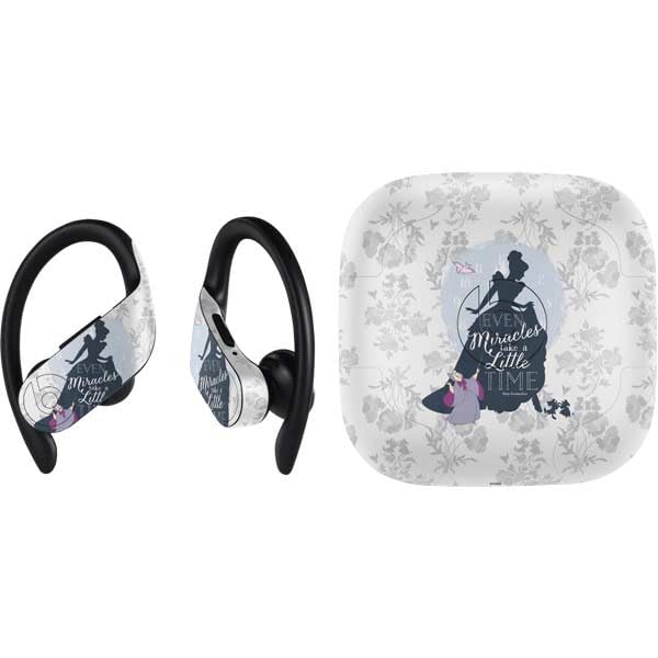 Skinit Decal Audio Skin Compatible with PowerBeats Pro - Officially Licensed Disney Cinderella Miracles Take Time Silhouette Design