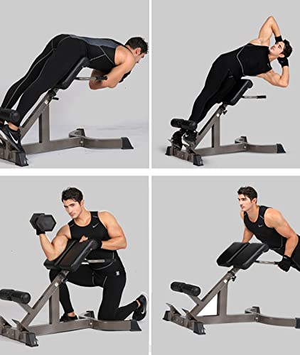 WAHHWF Romeinse stoel voor mannen lange mensen, thuis gym terug hyperextension bank, verstelbare rugverlengingsoefenapparatuur voor buiktraining, belastingen 600 lbs - Image 7