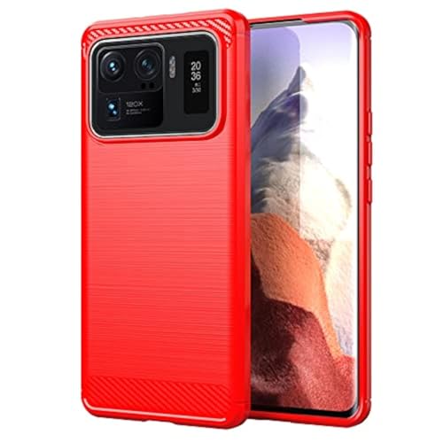 TingYR Coque pour Xiaomi Mi 11 Ultra, Housse Silicone Ultra Mince, TPU Silicone, Anti Rayure, Anti Chute, Durable, Housse Étui pour Xiaomi Mi 11 Ultra Smartphone.(Rouge)