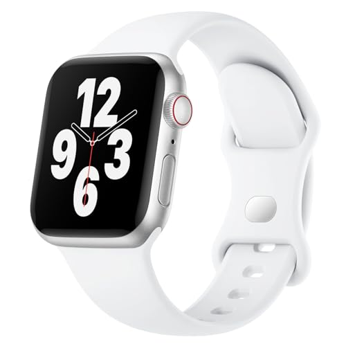 Silicone Band Compatible with Apple Watch Bands for Women 40mm 44mm 45mm 46mm 38mm 41mm 42mm 49mm Ultra Men, Sport Strap for iWatch Bands Series 10 9 8 7 6 5 4 3 SE