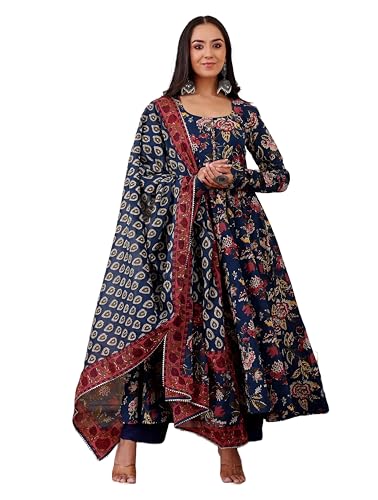 KLOSIA Women's Viscose Kurta and Pant with Dupatta Set