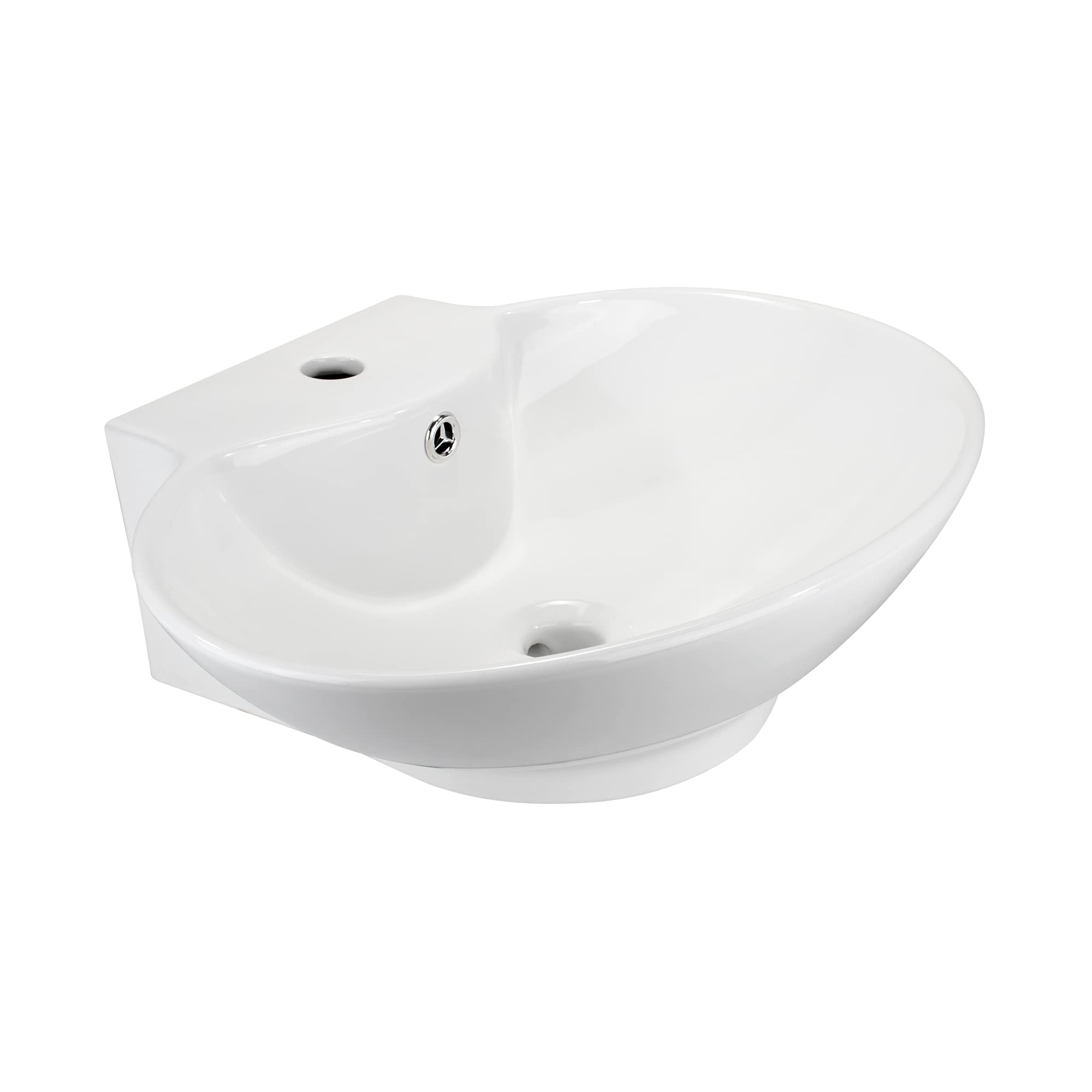 MOG Lavabo su piano in ceramica 57,5 x 44 x 17 cm design Marecchia in bianco