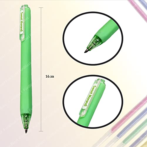 Image of FunBlast Retractable Gel Ink Pen Set - 9 Pcs Metallic Ink Coloring Pens for Painting, Drawing, Journal, Kawaii Pen Set, Medium Point Gel Pens, Japanese Pens for Kids & Adults