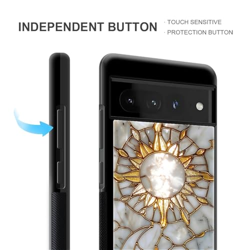 Coque Pixel 6A esthétique lune et soleil pour fille active - 5