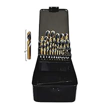 29PC Stubby Industrial Black &amp; Gold Drill Bit Set 135 درجة تقسيم النقطة