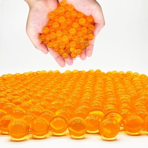 Image of VikriDA 20,000 Gel Blaster Refill Ammo (Pack of 2) | 7-8mm Non-Toxic Orange Water Beads for Gel Guns - Safe for Adults 15+