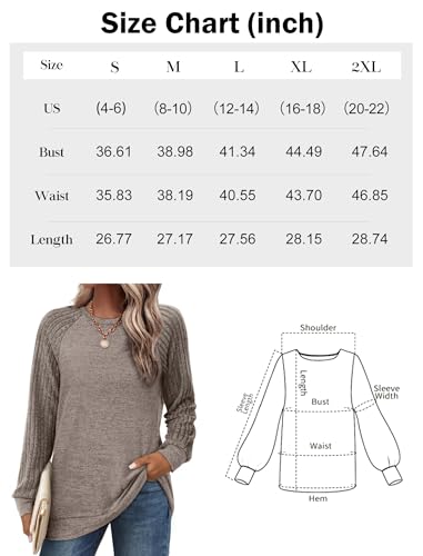 Tunic Sweatshirts for Women Crewneck Lightweight Sweaters Raglan Long Sleeve Shirts Fall Fashion Tops 20252