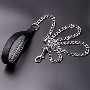 SR VISION Heavy Duty Dog Leash,Metal Dog Leash Dog Chain with Padded Handle for Large & Medium Size Dogs- Color May Vary