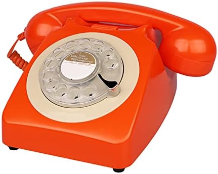Benotek Rotary Dial Telephone Retro Old Fashioned Landline Phones with Classic Metal Bell,Corded Phone with Redial for Home Office School Hotel Decor